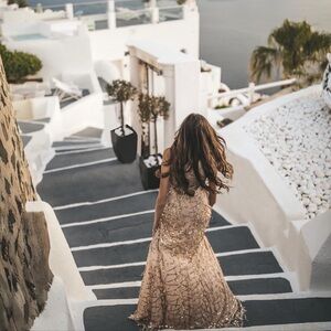 Elegant Sequin Evening Gown